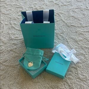 Tiffany & Co. Heart Tag Necklace with Signature Blue Packaging